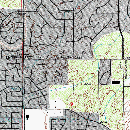 Topographic Map of Faith Community Academy, AZ