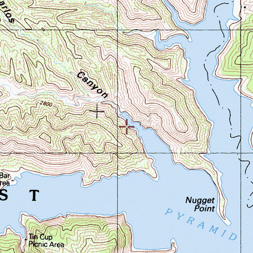 Topographic Map of Lost Mine, CA