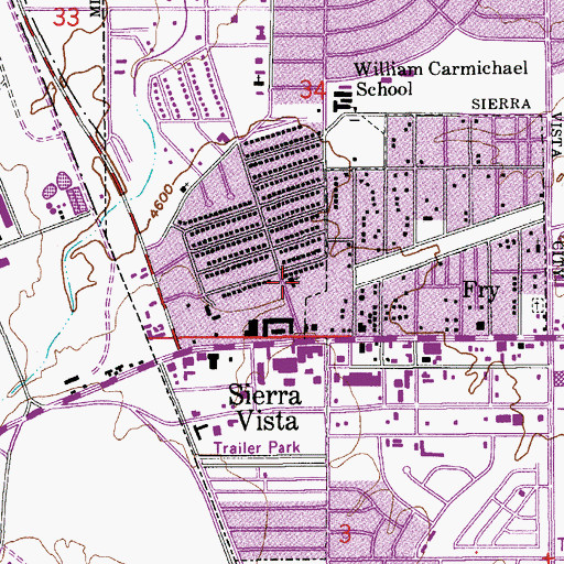 Topographic Map of Shiloh Christian School, AZ