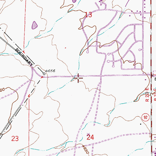 Topographic Map of Huachuca Mountain Elementary School, AZ