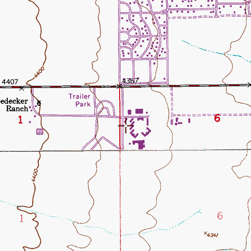 Topographic Map of Miracle Valley Bible College and Seminary, AZ