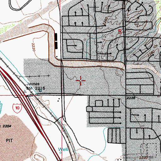 Topographic Map of Mountain Rose Academy, AZ