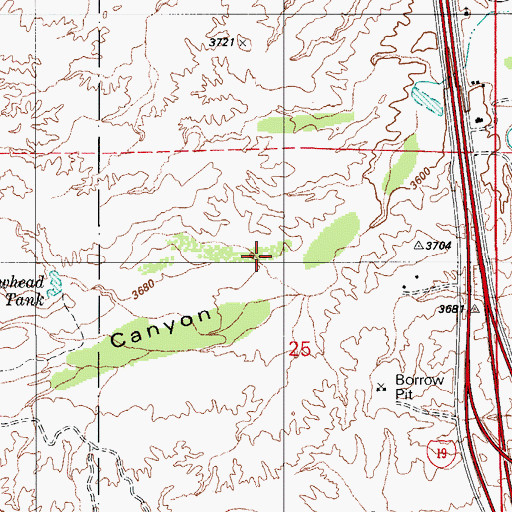 Topographic Map of Desert Shadows Middle School, AZ