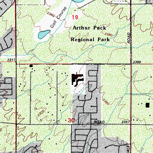 Topographic Map of Tortolita Middle School, AZ