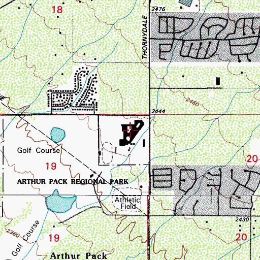 Topographic Map of Mountain View High School, AZ
