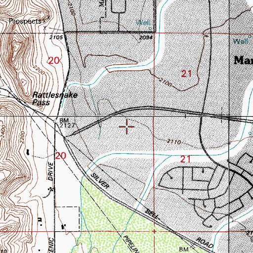 Topographic Map of Twin Peaks Elementary School, AZ