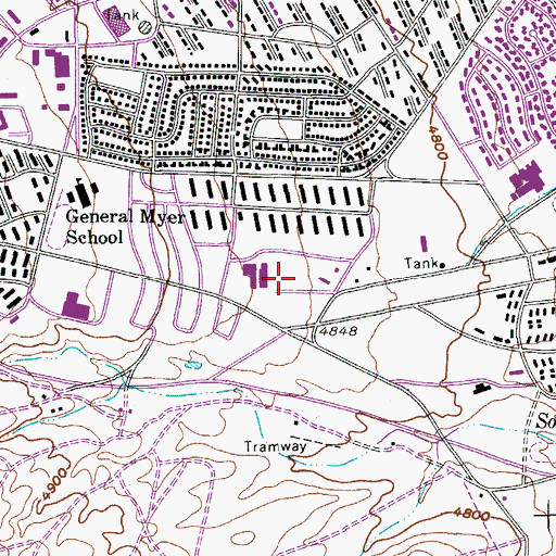 Topographic Map of Colonel Johnston Elementary School, AZ