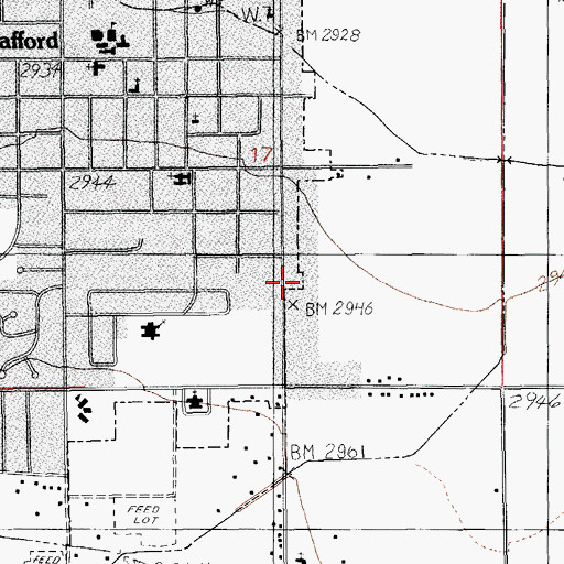 Topographic Map of Safford Seventh Day Adventist School, AZ