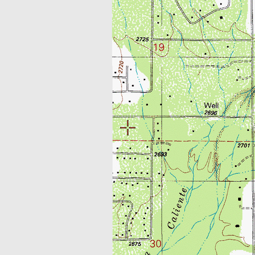 Topographic Map of Agua Caliente Elementary School, AZ