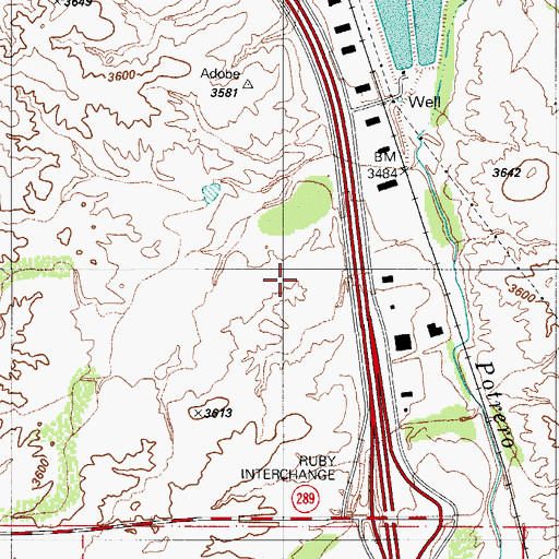 Topographic Map of Pena Blanca Elementary School (historical), AZ