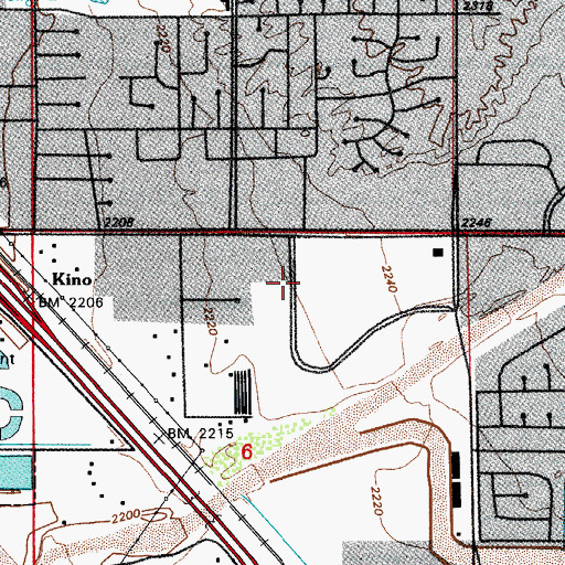 Topographic Map of Sentinel Peak High School, AZ