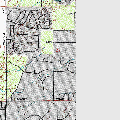 Topographic Map of Mesa Verde Elementary School, AZ