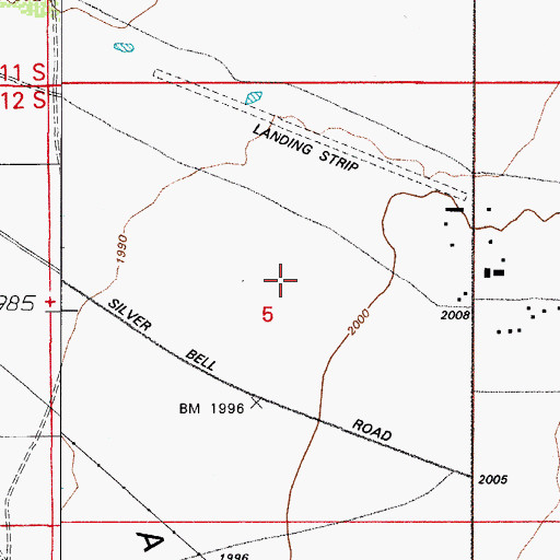 Topographic Map of Arizona Department of Corrections Marana School, AZ
