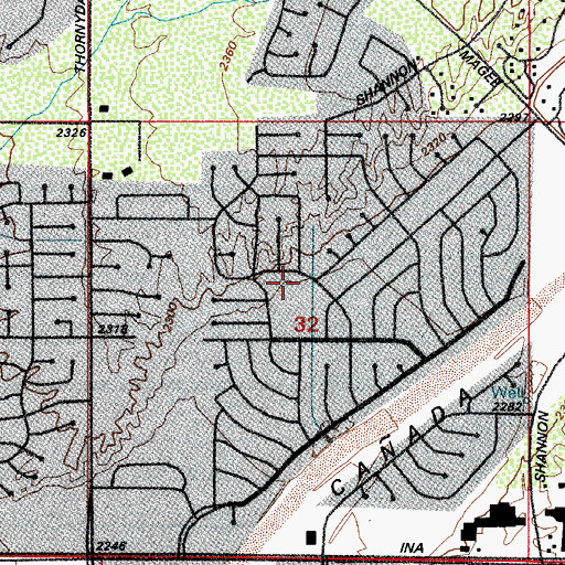 Topographic Map of Butterfield Elementary School, AZ
