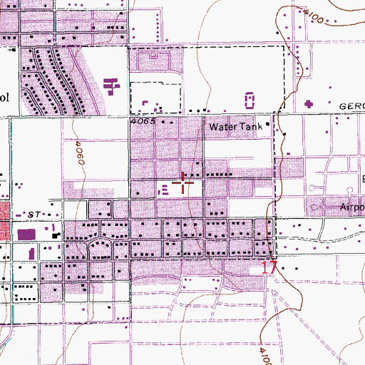 Topographic Map of Maryvale School, AZ