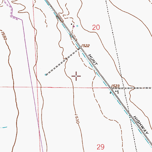 Topographic Map of Walker Butte K - 8 School, AZ