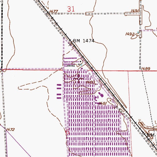 Topographic Map of Circle Cross Ranch K - 8 School, AZ