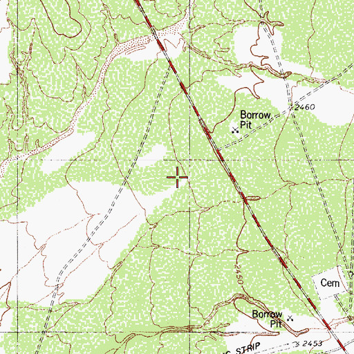 Topographic Map of Baboquivari Middle School, AZ