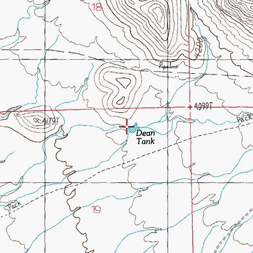 Topographic Map of Dean Tank, AZ