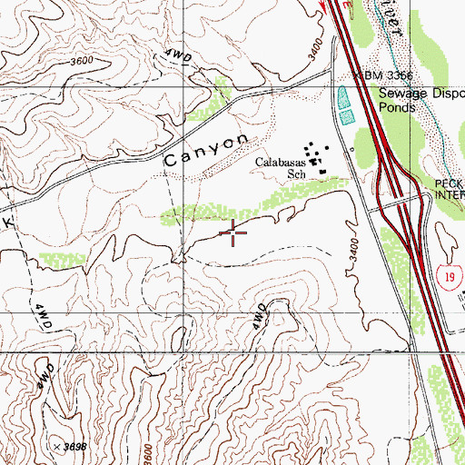 Topographic Map of Rio Rico High School, AZ