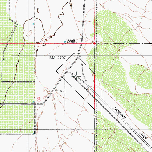 Topographic Map of Edge High School, AZ