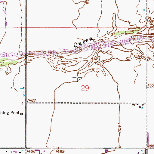 Topographic Map of Ellsworth Elementary School, AZ