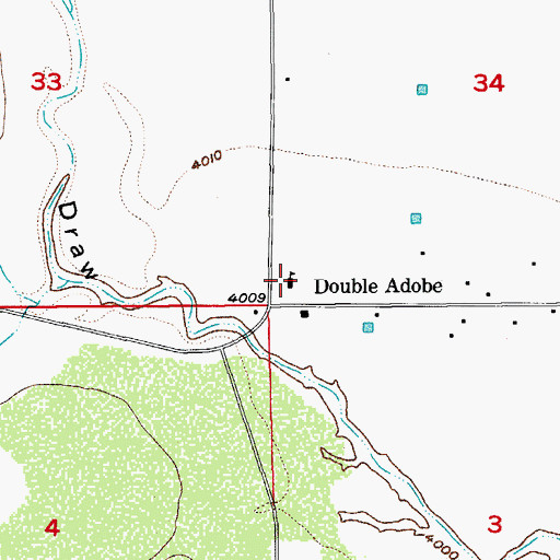 Topographic Map of Double Adobe Elementary School, AZ