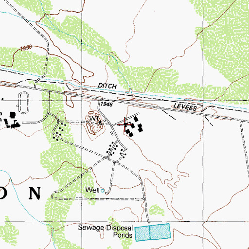 Topographic Map of Tohono O'Odham High School, AZ