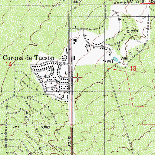 Topographic Map of Sycamore Elementary School, AZ