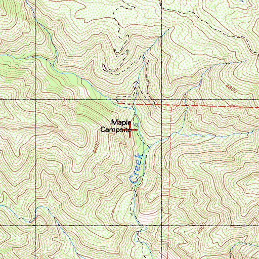 Topographic Map of Maple Campsite, CA