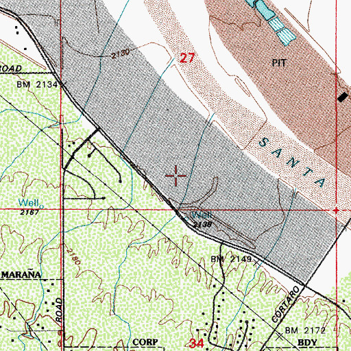 Topographic Map of Coyote Trail Elementary School, AZ