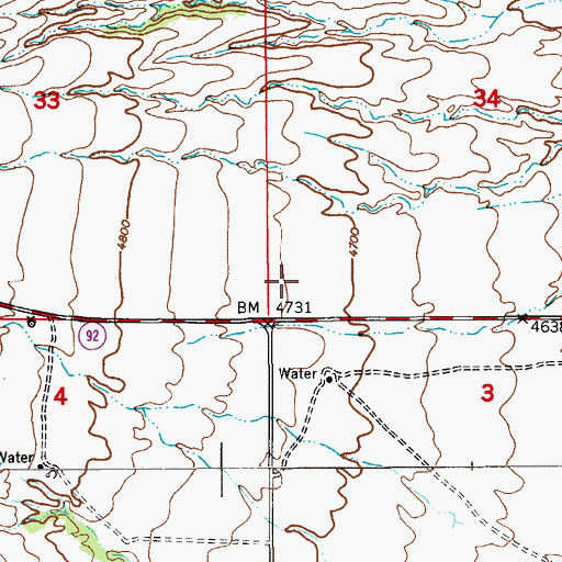 Topographic Map of Valley View Elementary School, AZ