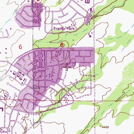 Topographic Map of Pueblo del Sol Elementary School, AZ