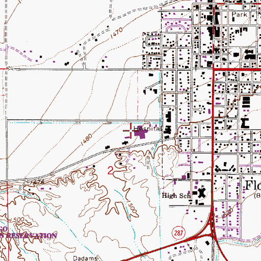 Topographic Map of Pinal County Juvenile Detention Center, AZ