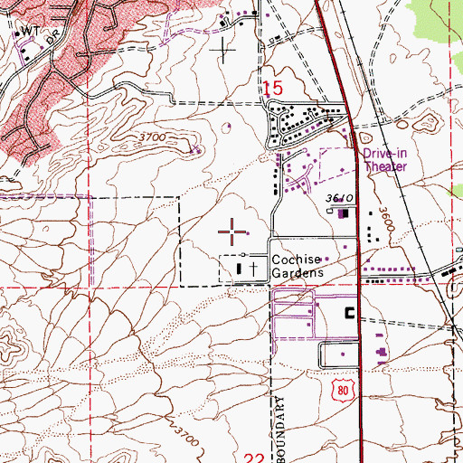 Topographic Map of Grace Christian Academy, AZ
