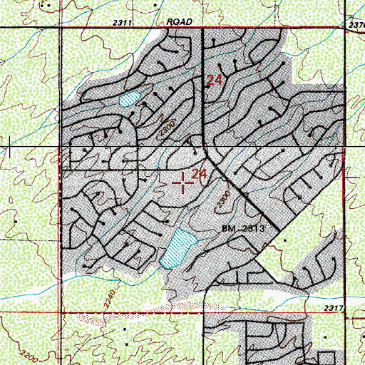 Topographic Map of DeGrazia Elementary School, AZ
