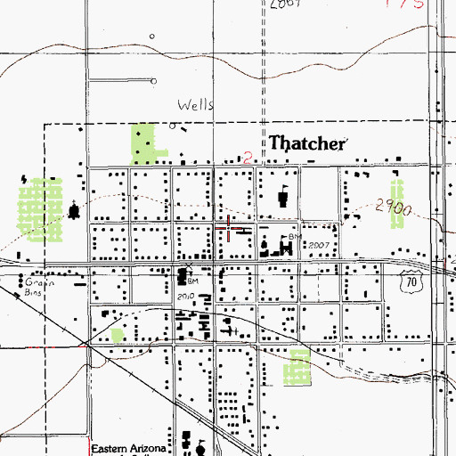 Topographic Map of Jack Daley Primary School, AZ