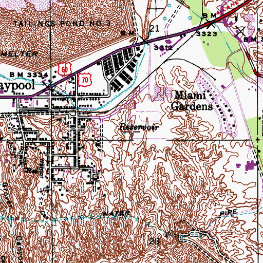 Topographic Map of Lee Kornegay Junior High School, AZ