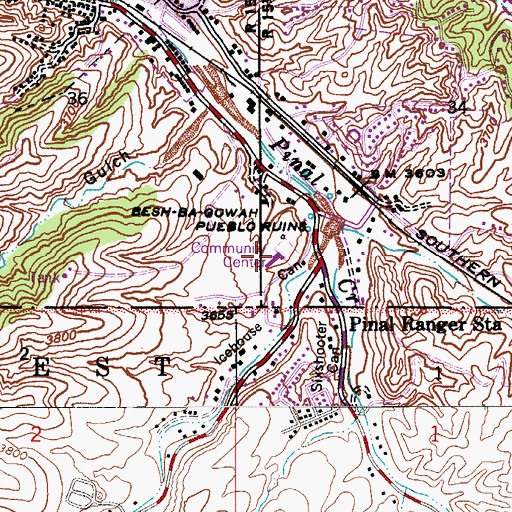 Topographic Map of Liberty High School, AZ