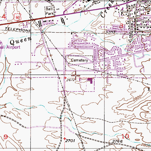Topographic Map of Superior Junior High School, AZ