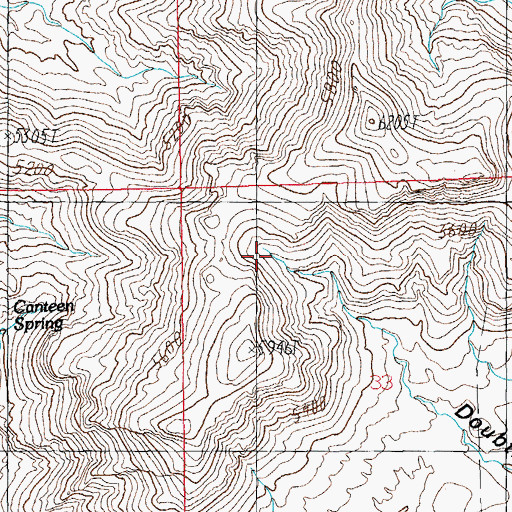 Topographic Map of Doubtful Canyon, AZ