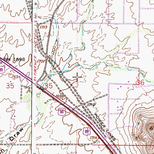 Topographic Map of East Valley Christian Academy, AZ