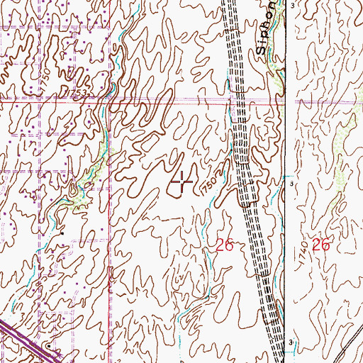 Topographic Map of Thunder Mountain Middle School, AZ