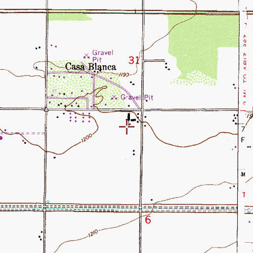 Topographic Map of Skyline District 5 School, AZ