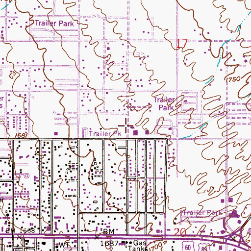 Topographic Map of Community Christian School, AZ