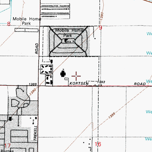 Topographic Map of Cactus Middle School, AZ