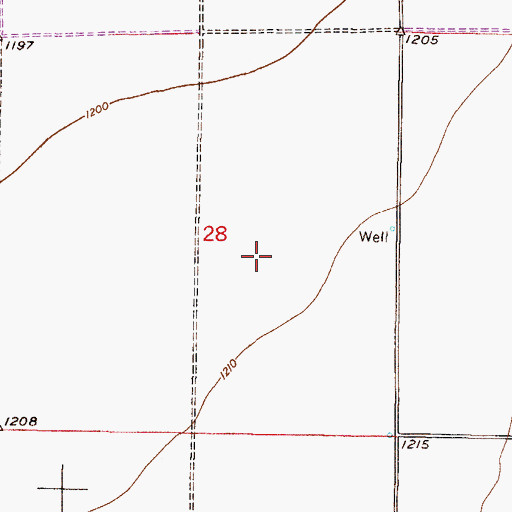Topographic Map of Desert Wind Middle School, AZ