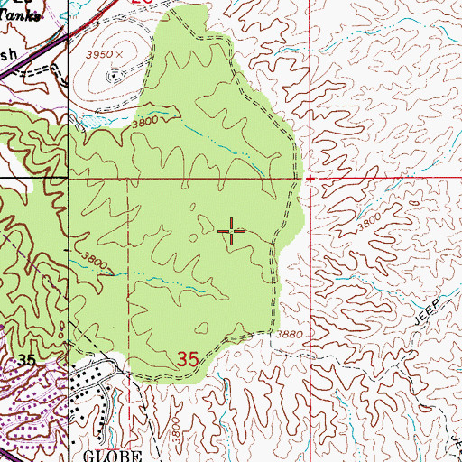 Topographic Map of High Desert Middle School, AZ