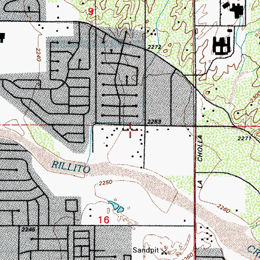 Topographic Map of Sonoran Science Academy, AZ