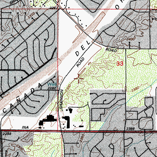 Topographic Map of Pima Community College - Northwest Campus, AZ